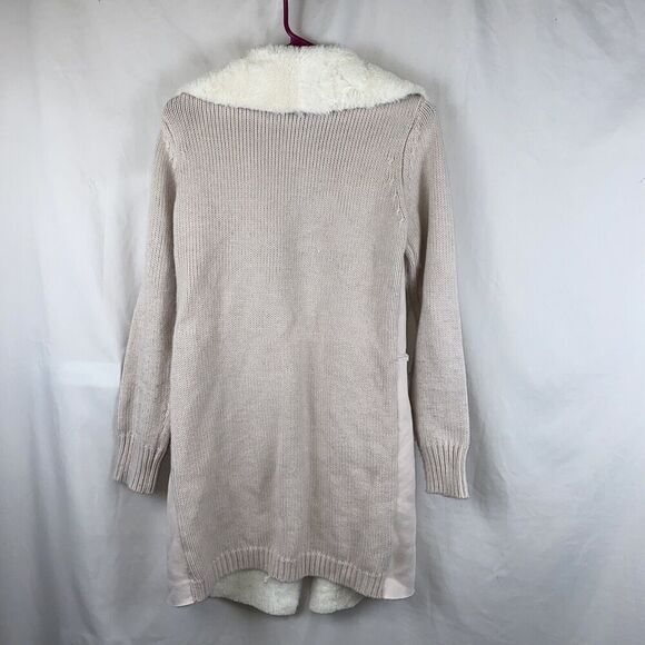 Lovestitch Pink faux suede and fur Cardigan Sweater medium - Picture 5 of 7